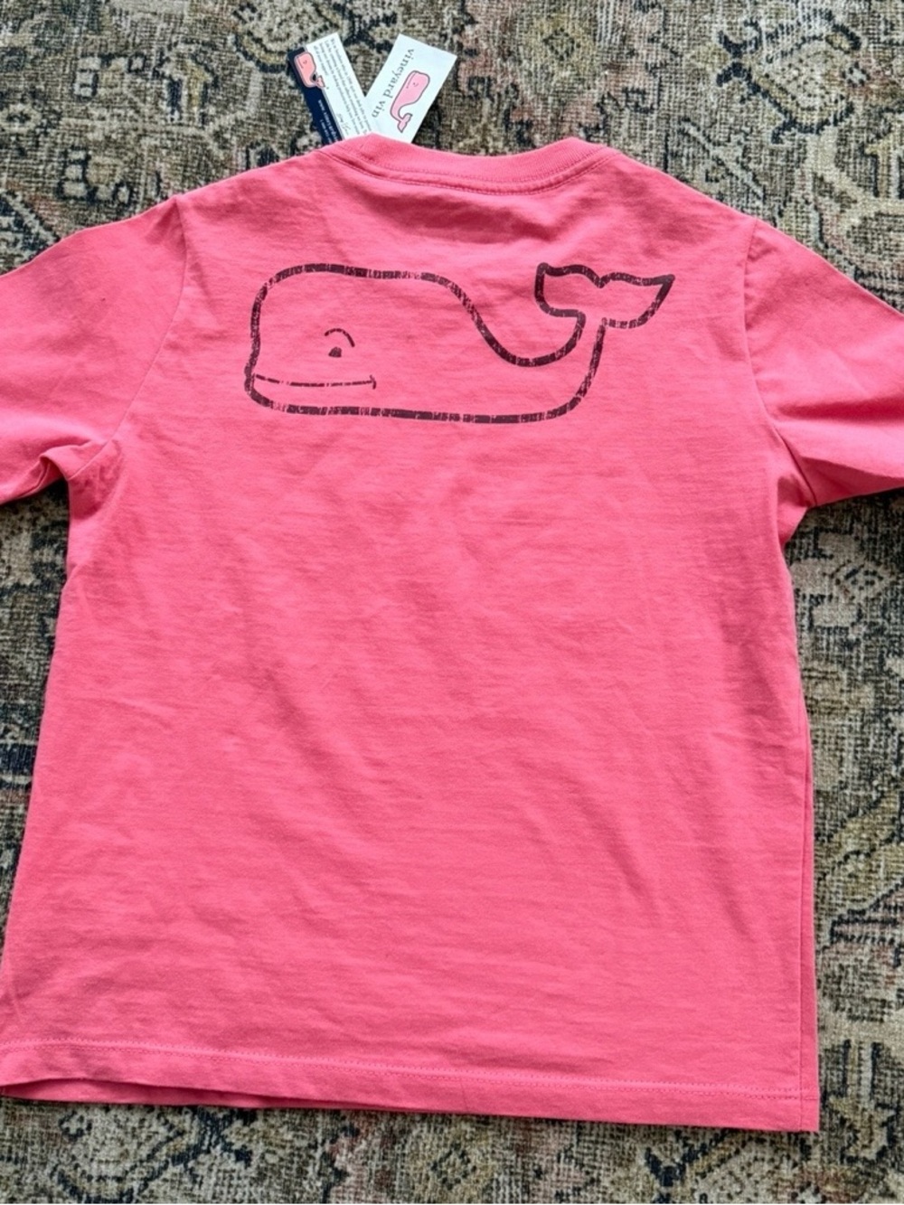 Vineyard Vines Pink Whale Back Graphic Short-Sleeve Tee. NWT. Size 6
